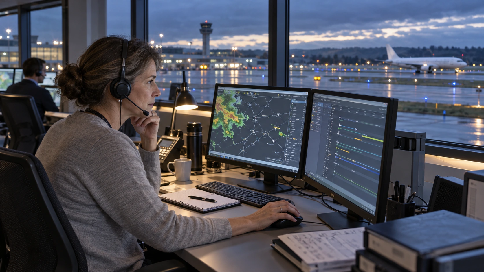 Editorial illustration: SMART supports traffic planning; FAA staff retain responsibility for operational decisions.