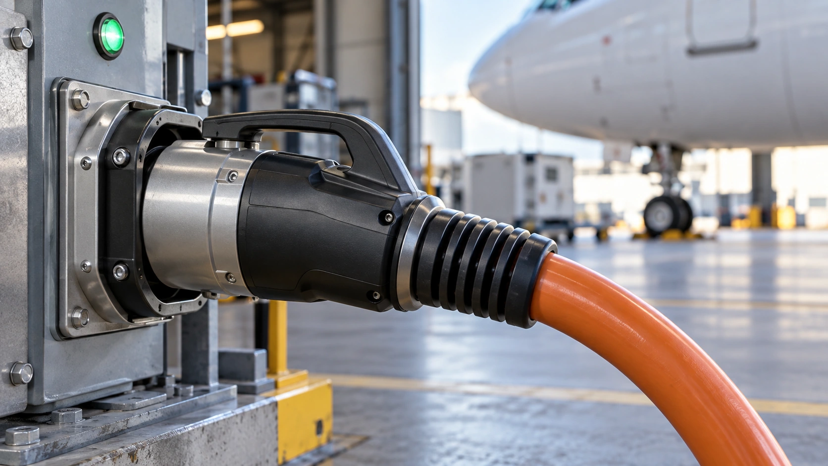 Editorial illustration: Charging equipment and turnaround procedures will need to develop alongside the aircraft.