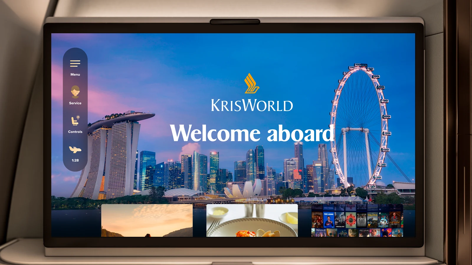 Singapore Airlines next-generation KrisWorld entertainment homepage